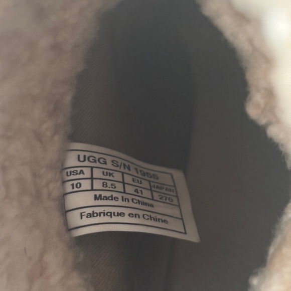 UGG Women's Lynnea Shearling Ankle Clog Boots Sheepskin Fold-Over Lining Size 10 - Picture 8 of 16